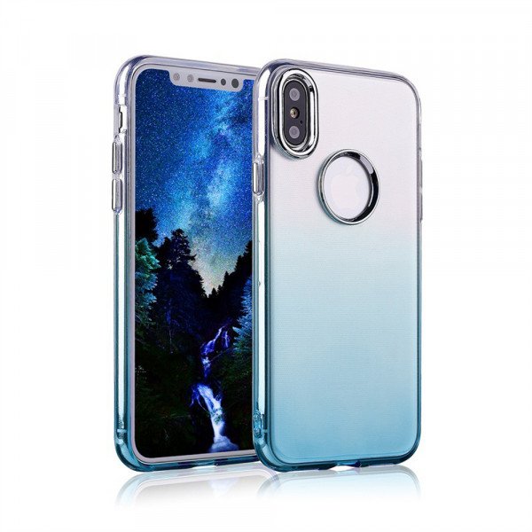 Wholesale iPhone X (Ten) 360 Gradient Armor Hybrid Case (Blue)